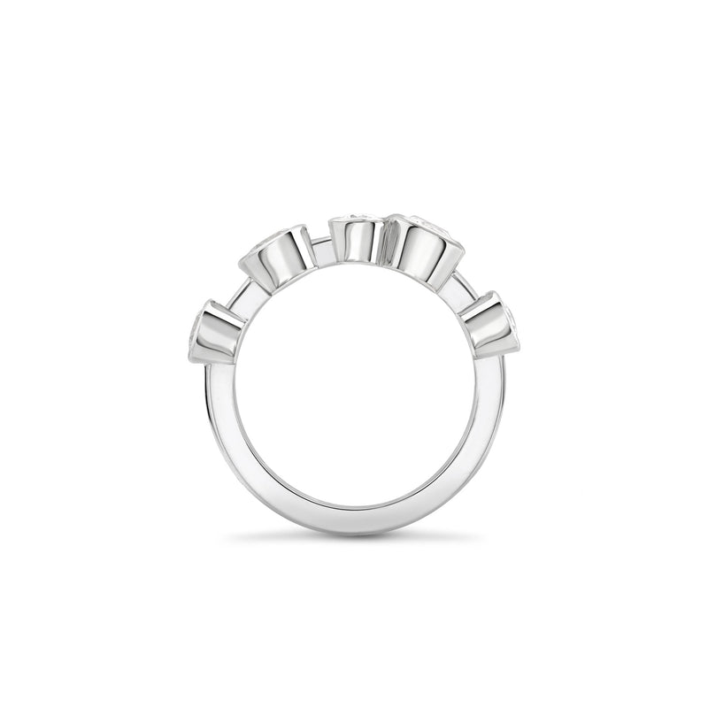 Raindance Large Half-Hoop Platinum Diamond Ring