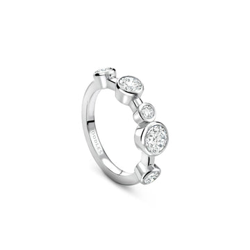 Raindance Large Half-Hoop Platinum Diamond Ring