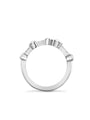 Waterfall Half-Hoop Platinum Diamond Ring