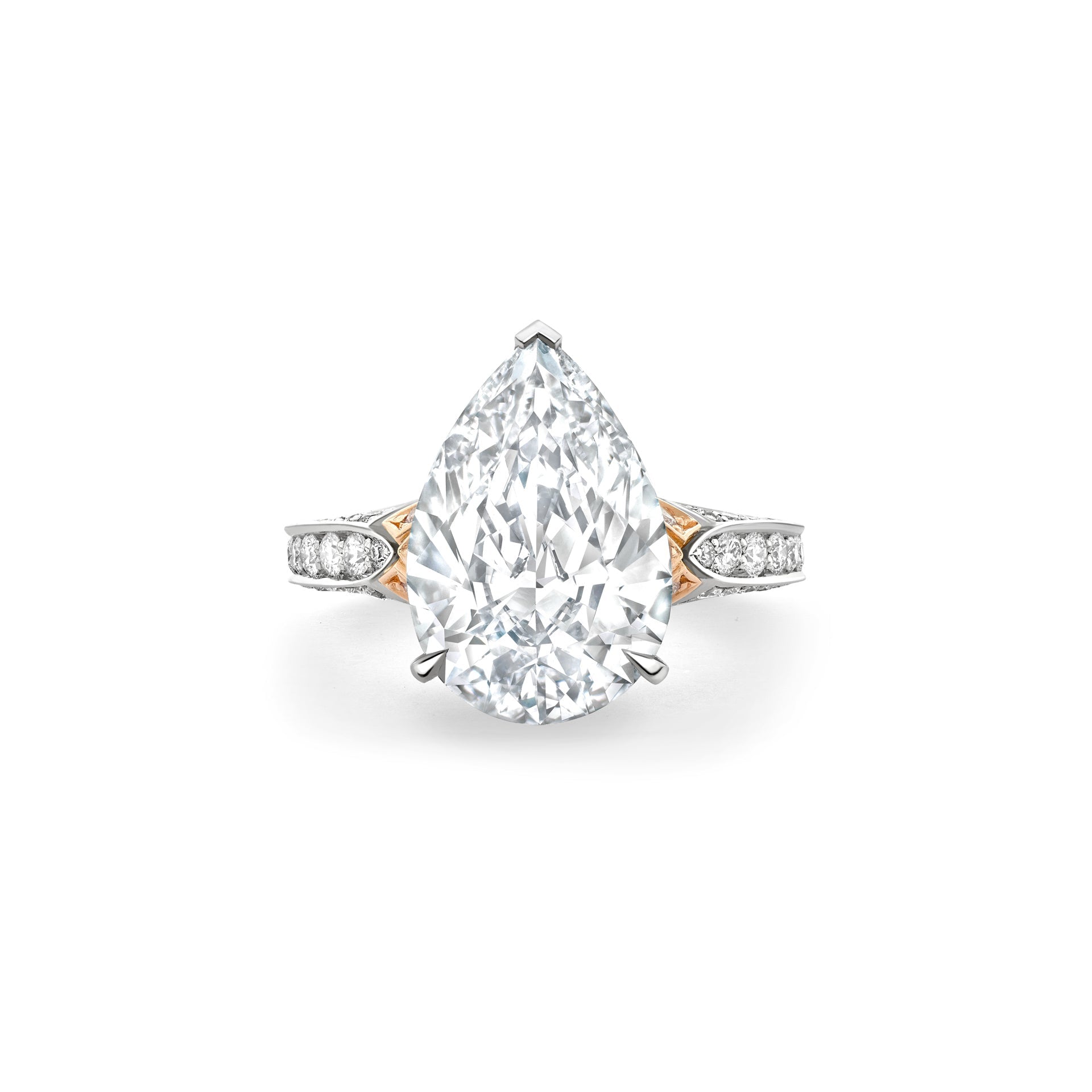 Peace of Mined Pear Cut Diamond Platinum Ring