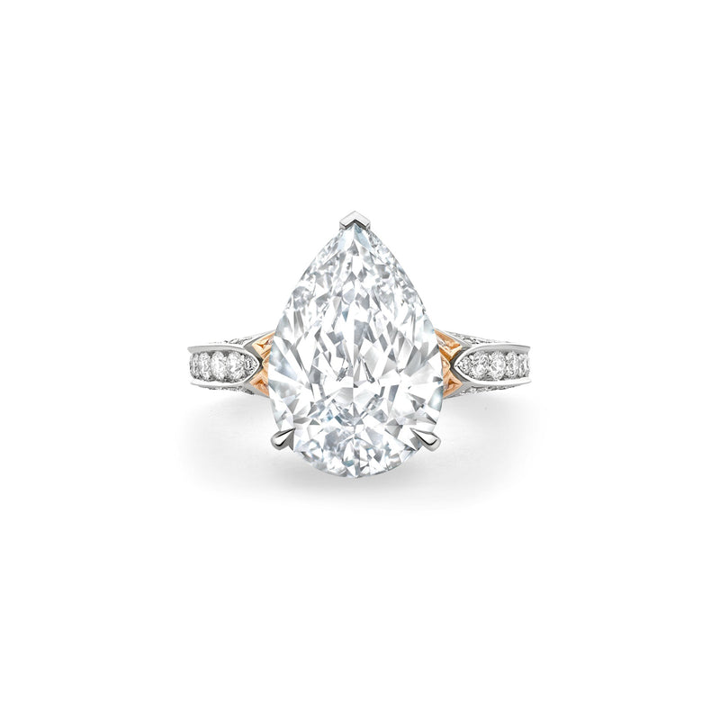 Peace of Mined Pear Cut Diamond Platinum Ring