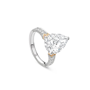 Peace of Mined Pear Cut Diamond Platinum Ring
