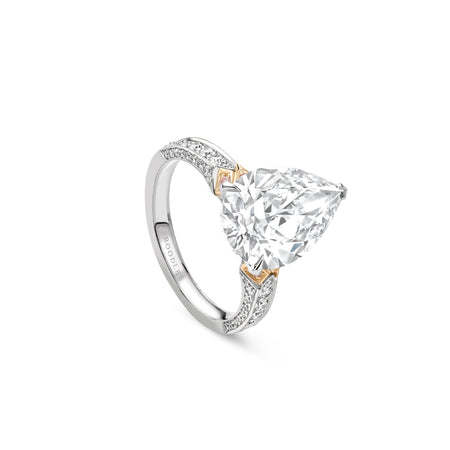 Peace of Mined Pear Cut Diamond Platinum Ring