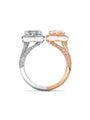 Gemini Heart Pink and Blue Diamond Ring