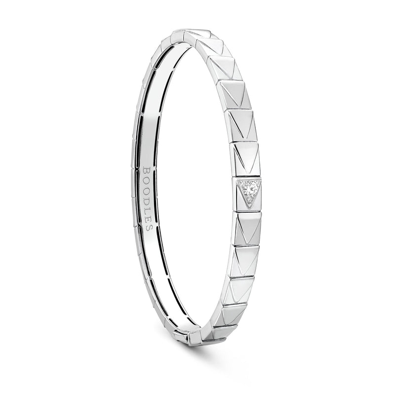 Be You White Gold Bangle