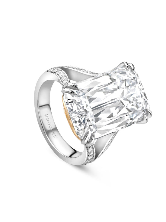 Ashoka Split Shoulder Diamond Platinum Ring