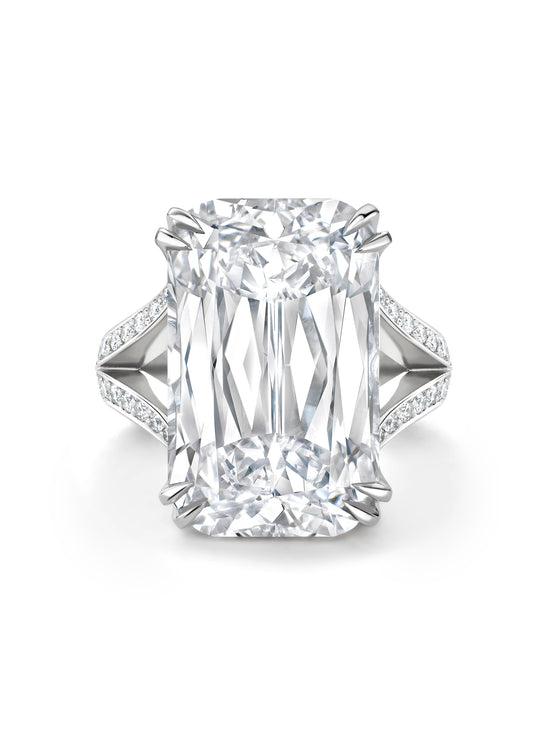 Ashoka Split Shoulder Diamond Platinum Ring