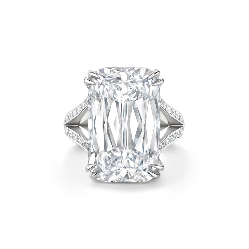 Ashoka Split Shoulder Diamond Platinum Ring