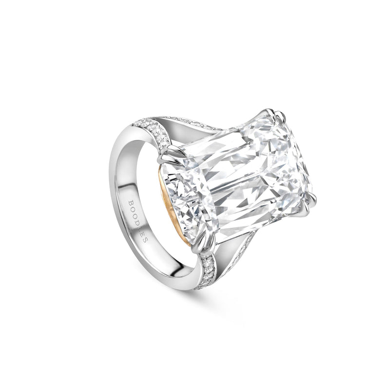 Ashoka Split Shoulder Diamond Platinum Ring
