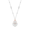 Peace of Mined Platinum and Rose Gold Diamond Pendant