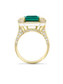 Florentine Dolce Vita Emerald and Diamond Yellow Gold Ring