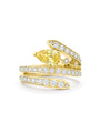Peace of Mined Pear Yellow Diamond Yellow Gold Ring