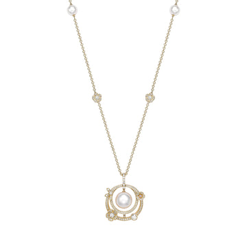 Secret Garden Pearl Yellow Gold Pendant