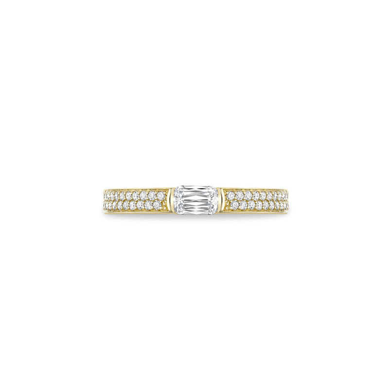 Classic Ashoka Diamond Yellow Gold Wedding Band