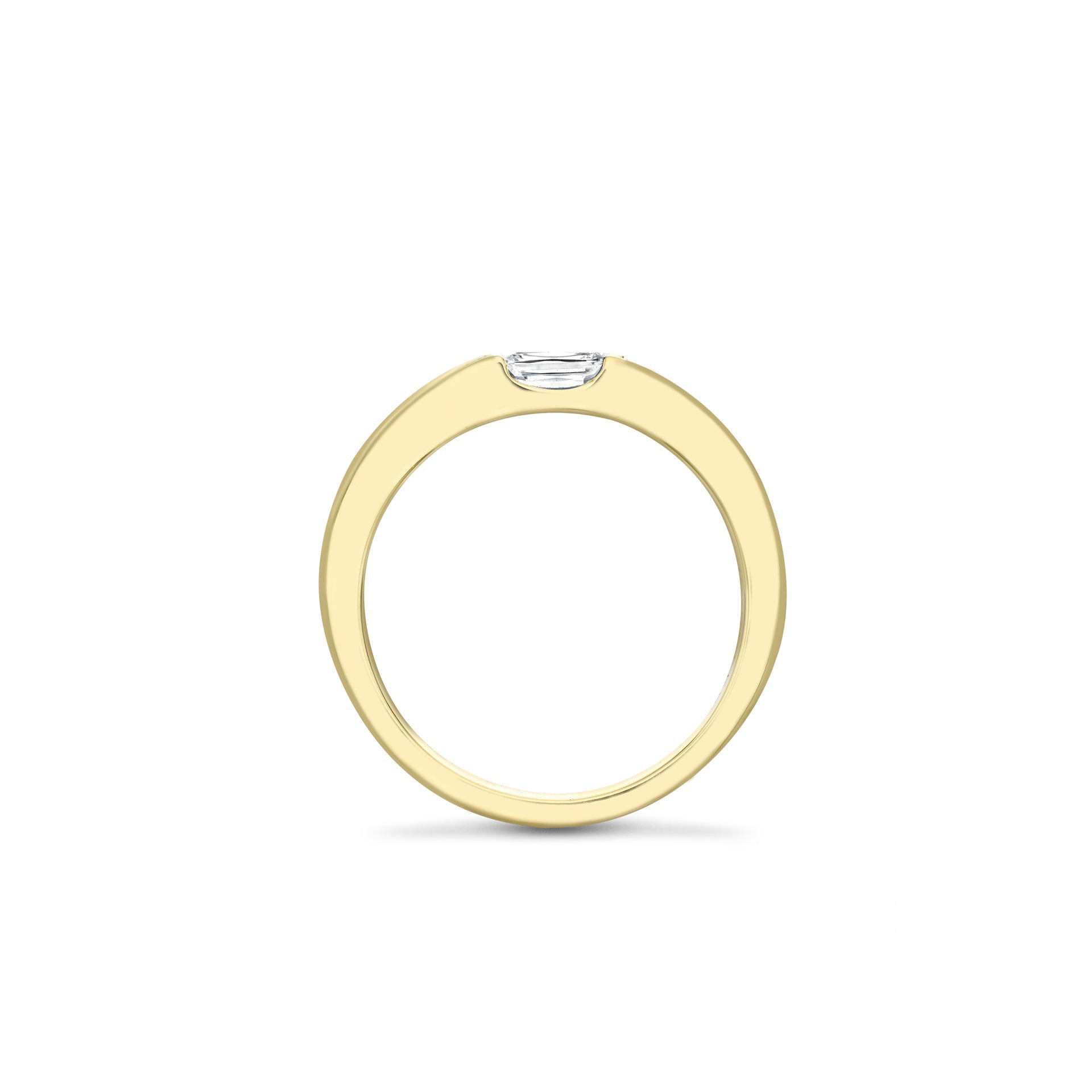 Classic Ashoka Diamond Yellow Gold Wedding Band