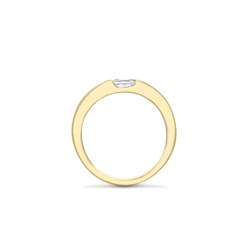 Classic Ashoka Diamond Yellow Gold Wedding Band
