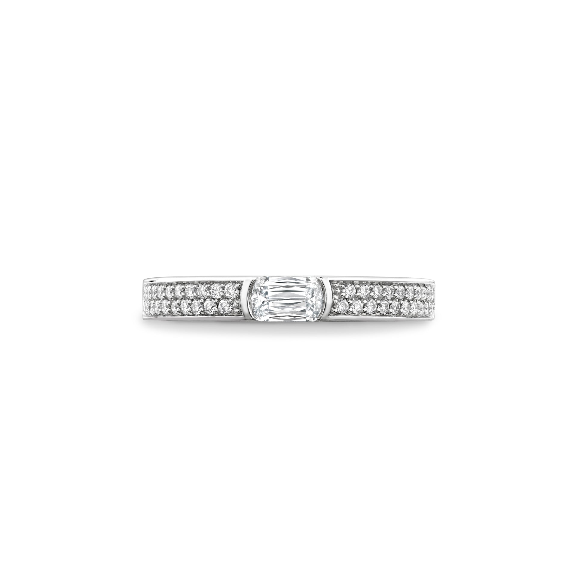 Classic Ashoka Diamond Platinum Wedding Ring
