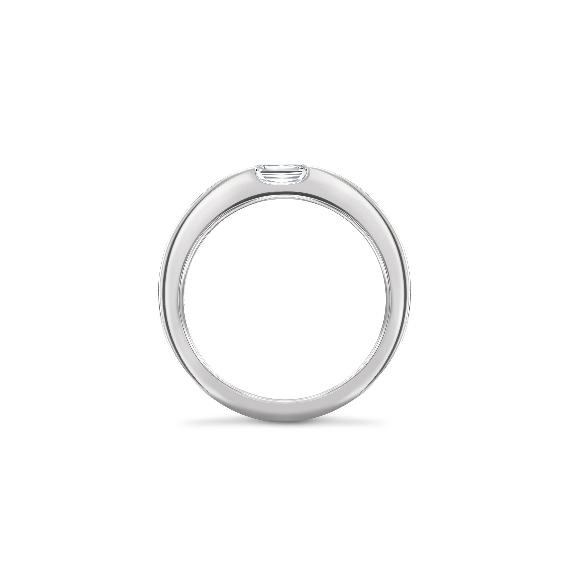 Classic Ashoka Diamond Platinum Wedding Ring