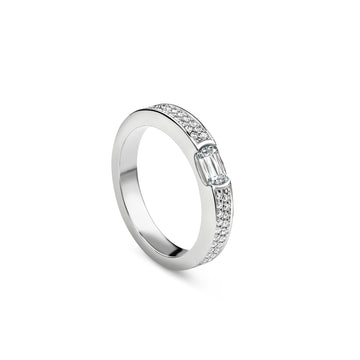 Classic Ashoka Diamond Platinum Wedding Ring