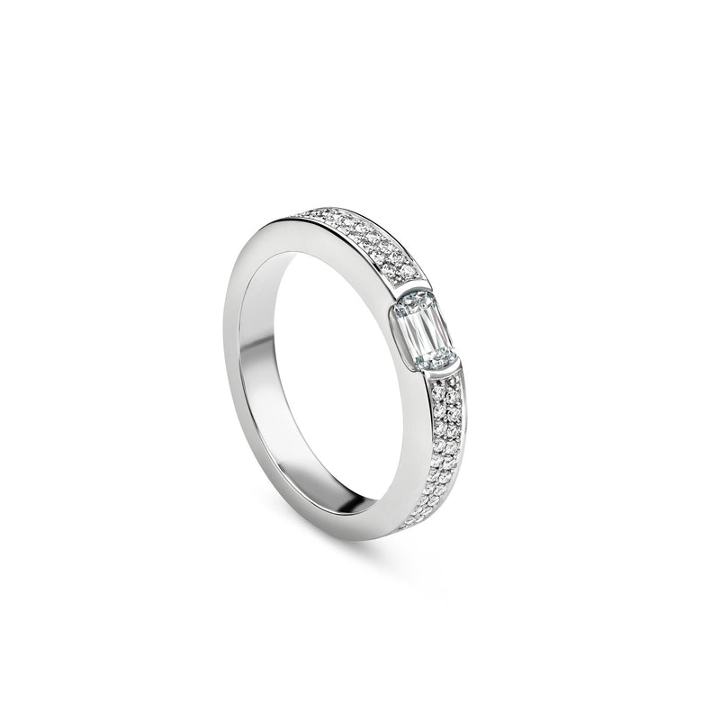 Classic Ashoka Diamond Platinum Wedding Ring