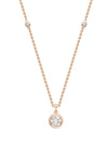Classic Round Diamond Rose Gold Pendant