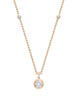 Classic Round Diamond Rose Gold Pendant