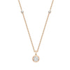 Classic Round Diamond Rose Gold Pendant