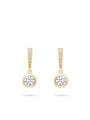 Classic Yellow Gold Diamond Drop Earrings