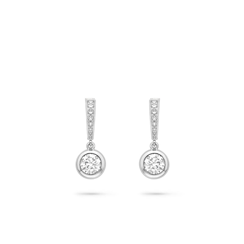 Classic Platinum Diamond Drop Earrings