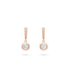 Classic Rose Gold Diamond Drop Earrings