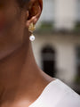 Olympian Paraiba Pearl Yellow Gold Earrings