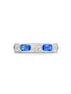 Classic Ashoka Diamond Sapphire Scalloped Full Hoop Eternity Ring