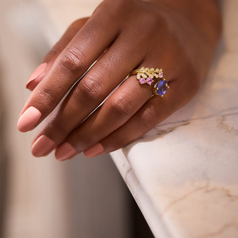 A Family Journey Provence Tanzanite Yellow Gold Ring