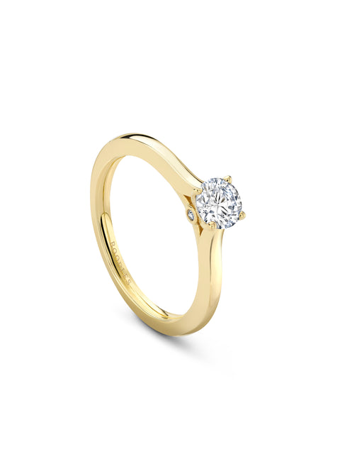 Classic Yellow Gold Diamond Engagement Ring 0.4 Carat