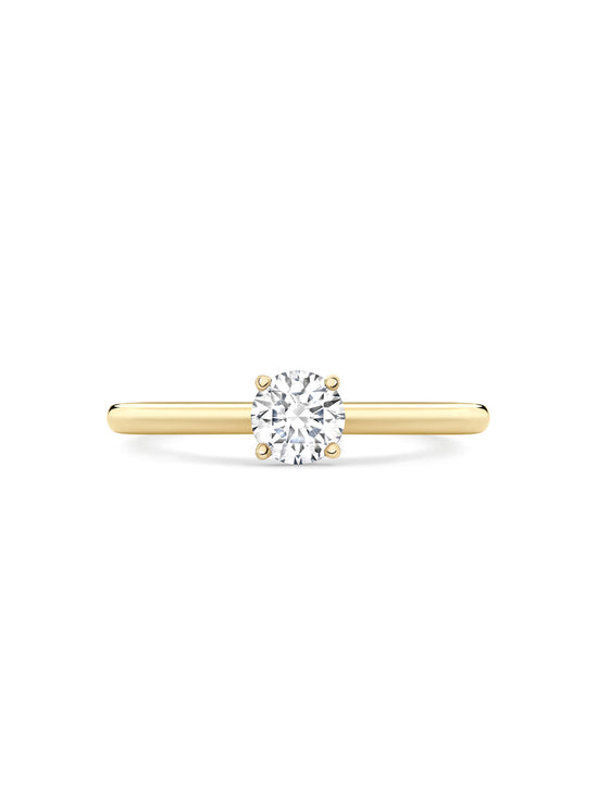 Classic Yellow Gold Diamond Engagement Ring 0.4 Carat
