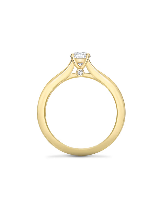 Classic Yellow Gold Diamond Engagement Ring 0.4 Carat