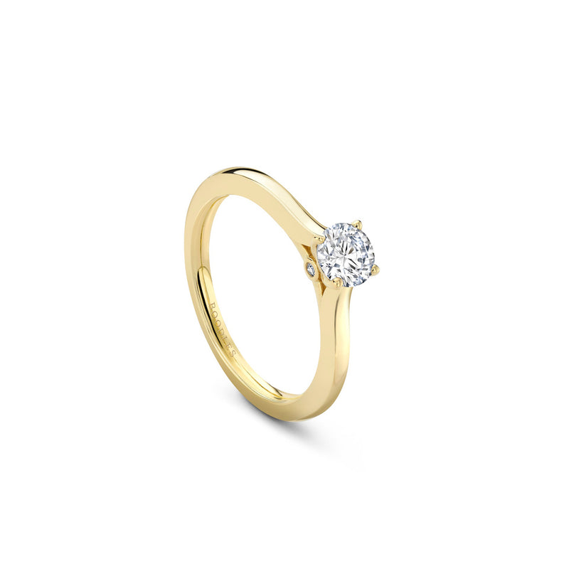 Classic Yellow Gold Diamond Engagement Ring 0.4 Carat