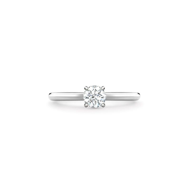 Classic Platinum Diamond Engagement Ring 0.7 Carat GVS1