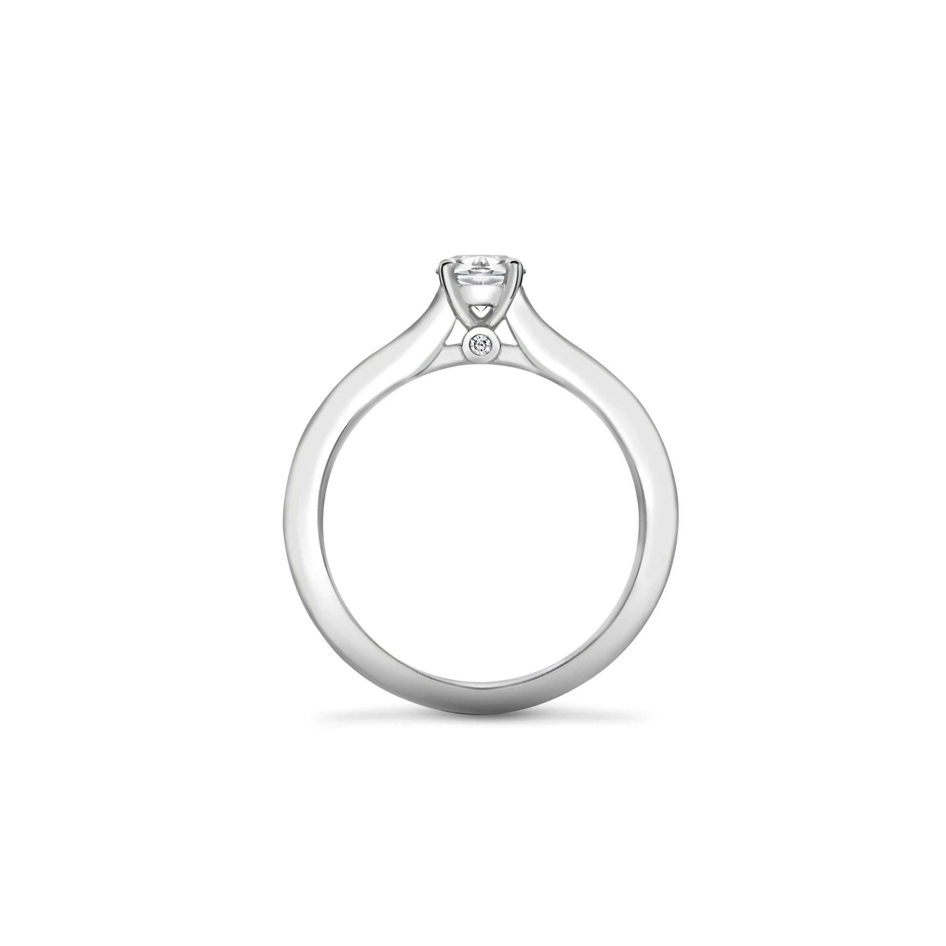 Classic Platinum Diamond Engagement Ring 0.7 Carat GVS2