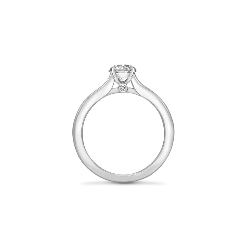 Classic Platinum Diamond Engagement Ring 0.9 Carat FVS2