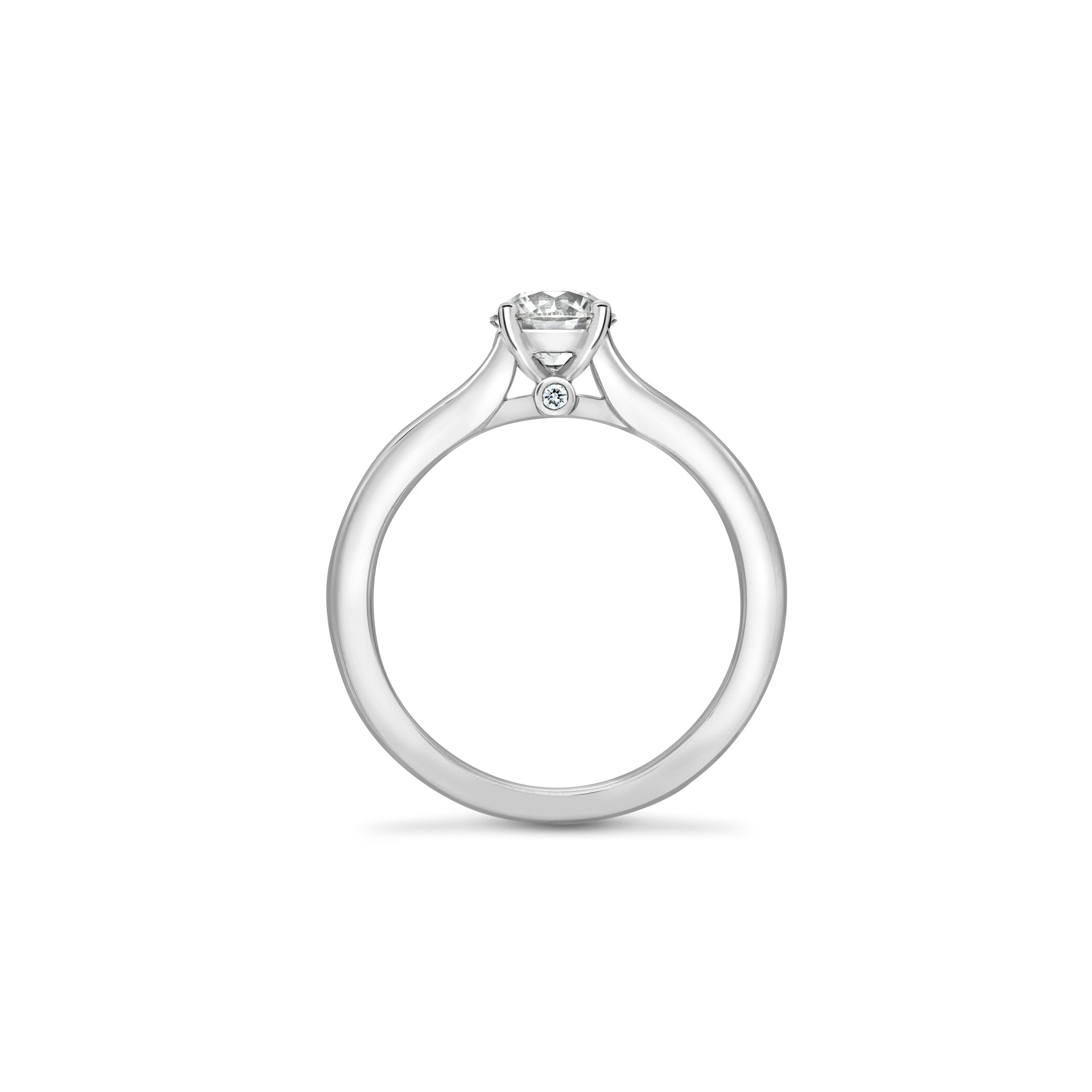 Classic Platinum Diamond Engagement Ring 1 Carat GVS2