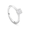 Classic Platinum Diamond Engagement Ring 1 Carat FVS2