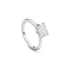 Classic Heart Diamond Platinum Ring