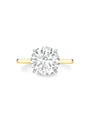 Classic Brilliant Diamond Yellow Gold Engagement Ring