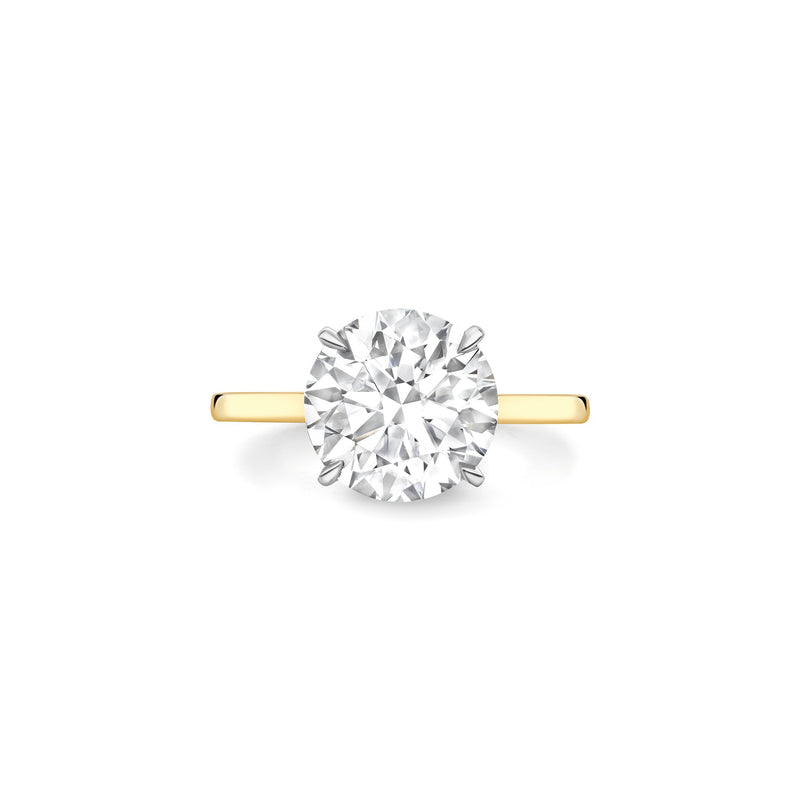 Classic Brilliant Diamond Yellow Gold Engagement Ring