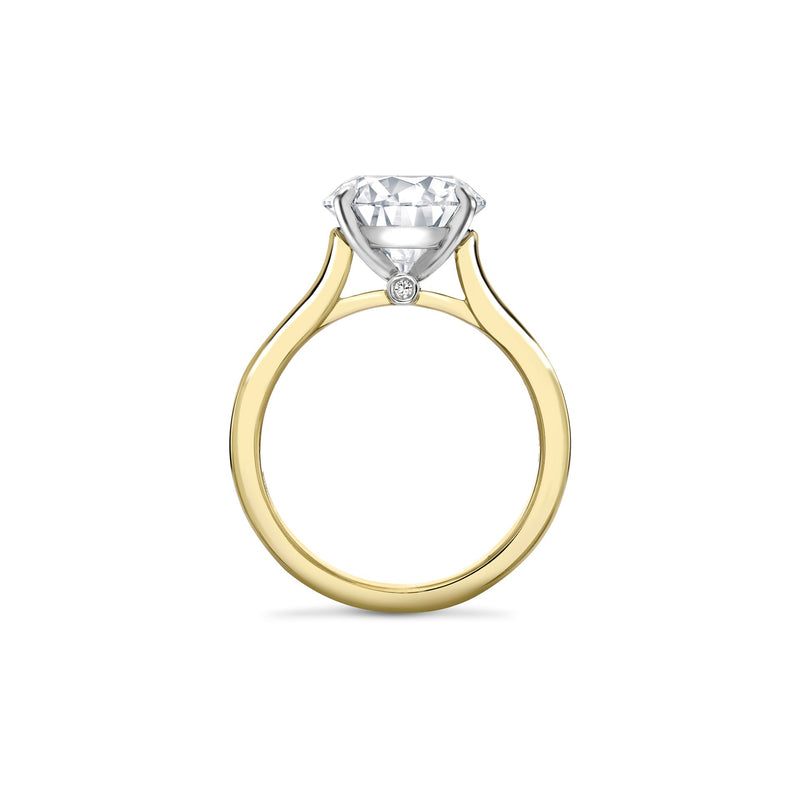 Classic Brilliant Diamond Yellow Gold Engagement Ring