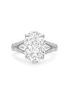 Classic Split Shoulder Platinum Diamond Ring