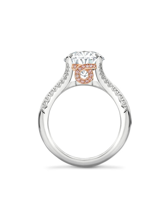 Classic Split Shoulder Platinum Diamond Ring