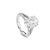 Classic Split Shoulder Platinum Diamond Ring