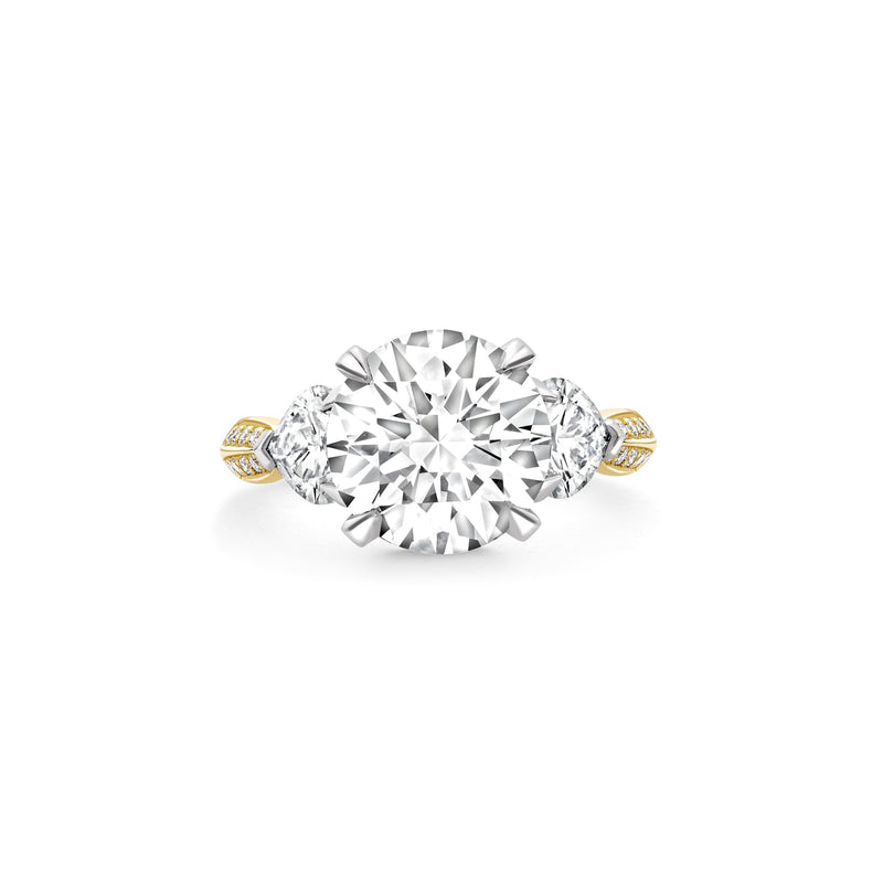 Petal Diamond Yellow Gold Engagement Ring